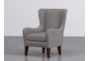 Anabelle II Praline Brown Wingback Arm Chair - Side