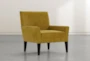 Brooke II Yellow Velvet Accent Chair - Side