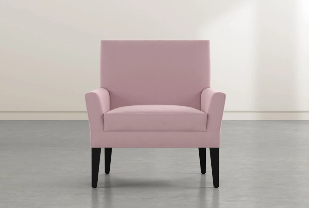 Brooke II Pink Velvet Accent Chair