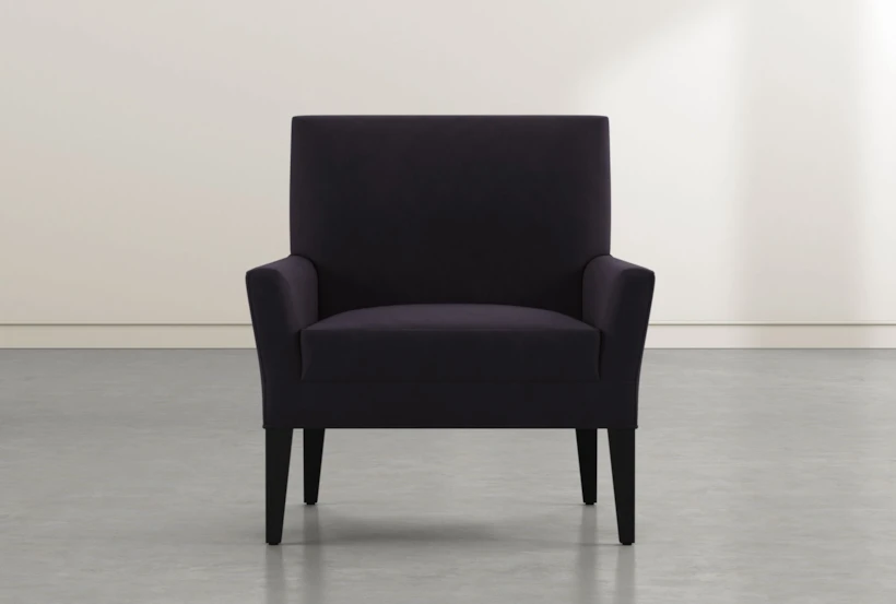 Brooke II Black Velvet Accent Chair - 360