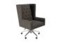 Grey Tufted Swivel Desk Chair - Default