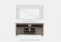 Santa Clara Grey 60" Rustic TV Stand - Dimensions Diagram