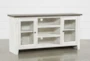 Dixon White 65" Farmhouse TV Stand With Glass Doors - Signature