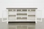 Dixon White 65 Inch Tv Stand With Glass Doors - Storage