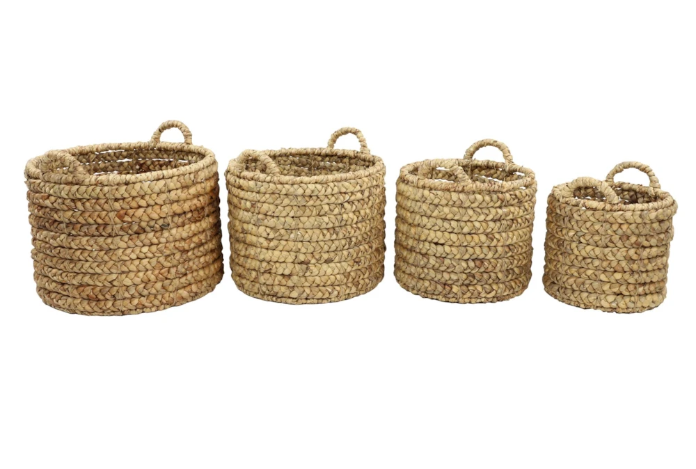 Set Of 4 Water Hyacinth Baskets