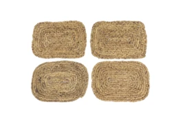 Set Of 4 Assorted Woven Square Placemat