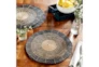 Set Of 4 Dark Woven Round Placemat - Room