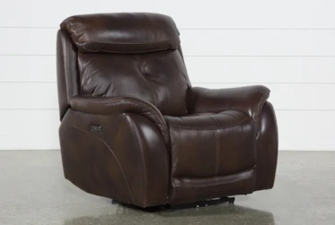 Shane Leather Power Recliner With Power Headrest