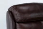Shane Leather 90" Power Reclining Sofa With Power Headrest - Detail