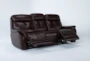 Shane Leather 90" Power Reclining Sofa With Power Headrest - Recline