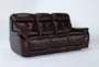 Shane Leather 90" Power Reclining Sofa With Power Headrest - Side