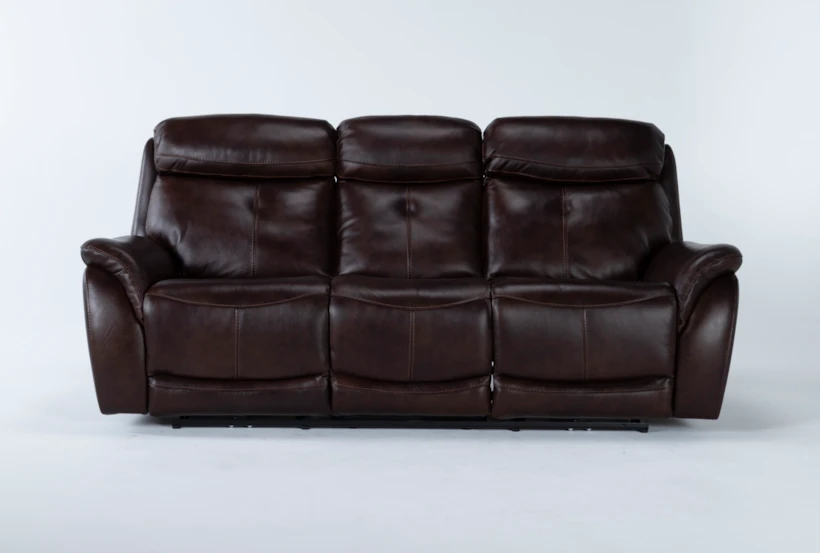 Shane Leather 90" Power Reclining Sofa With Power Headrest - 360