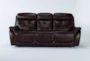 Shane Leather 90" Power Reclining Sofa With Power Headrest - Signature