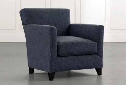 Dexter Ii Navy Blue Accent Chair Living Spaces