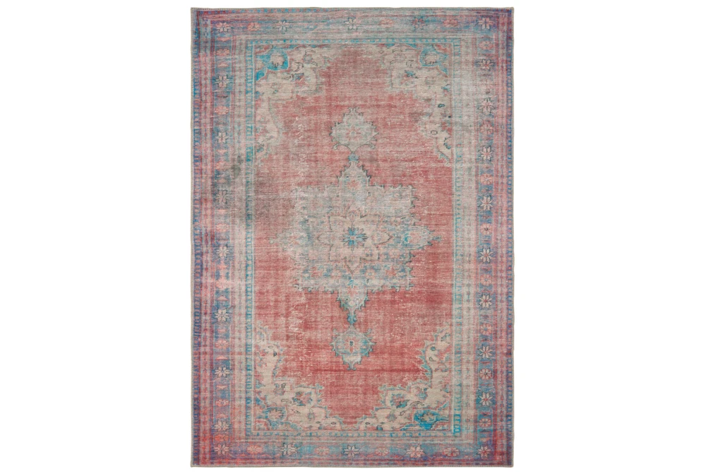 1'8"x2'7" Rug-Archer Distressed Red/Blue
