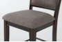 Sutton Brown Kitchen Counter Stool With Back - Detail