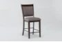 Sutton Brown Kitchen Counter Stool With Back - Side