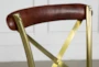 Brass And Brown Dining Chair - Detail