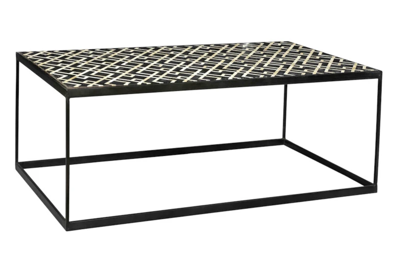Black And White Metal Coffee Table - 360
