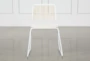 Rattan Dining Chair - White Frame - Front