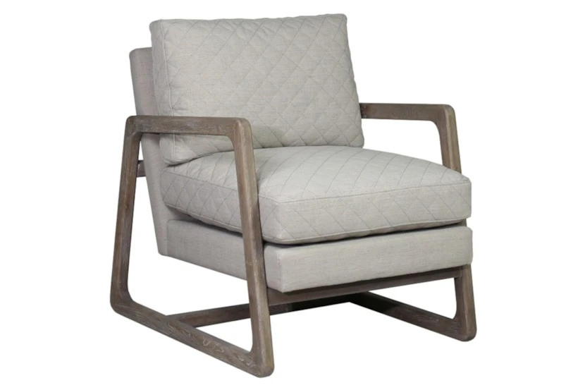 Beige Quilted Chair - 360