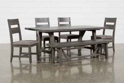 Timber 6 Piece Dining Set Living Spaces, Timber Dining Room Table And Chairs