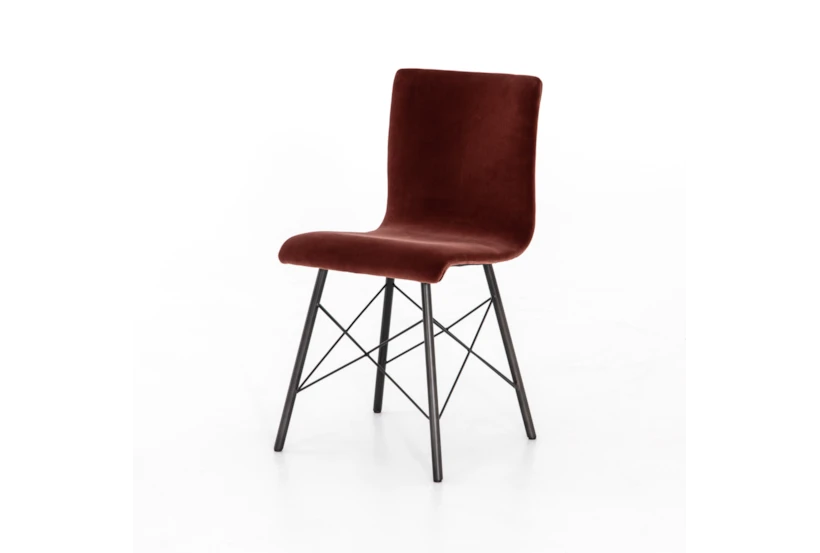 Merlot Velvet Dining Chair - 360