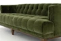 Olive Green  Velvet 91" Sofa - Detail