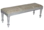 Natural Quilted White Wash Bench  - Signature