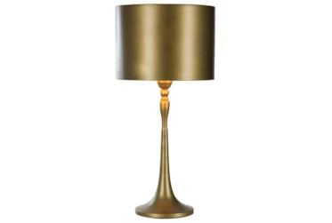 Table Lamp-All Over Bronze Metal