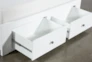 Larkin White California King Panel Bed With Storage - Storage