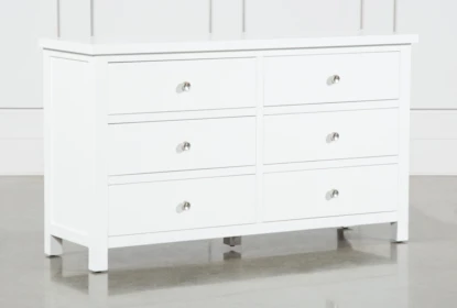 Larkin White 6 Drawer Dresser Living, White Dresser For Women