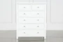 Dean Sand 3 Piece Eastern King Upholstered Bedroom Set With Larkin White Chest Of Drawers + Nightstand - Front