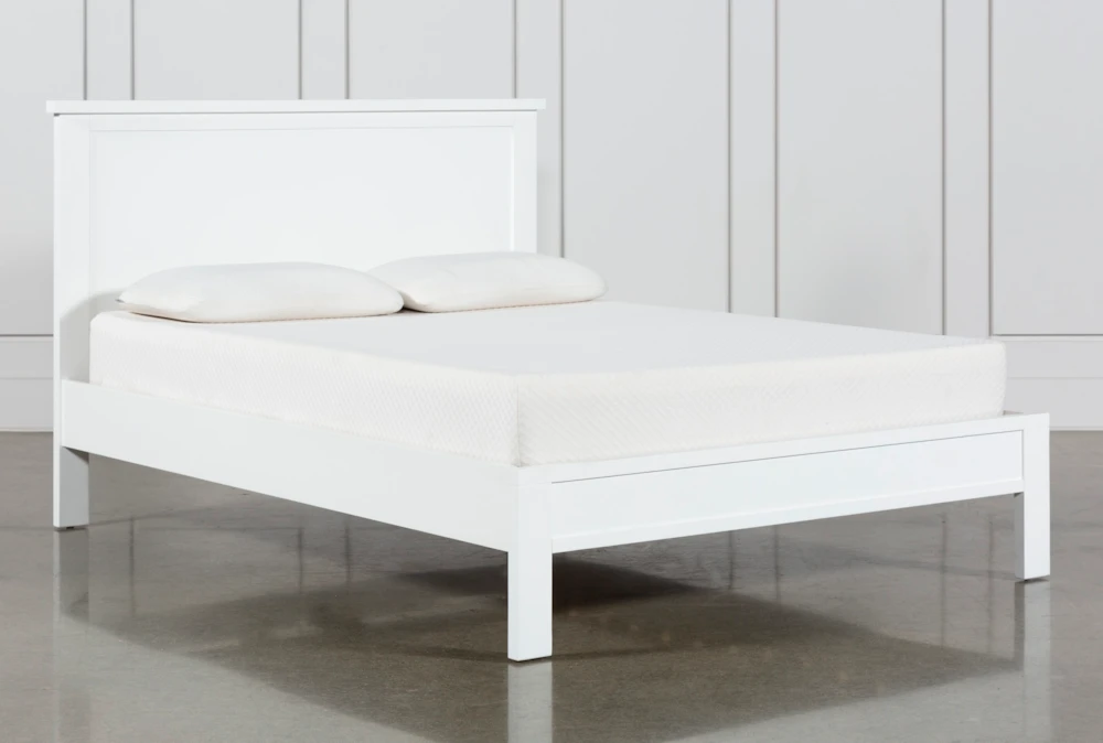 Larkin White Full Wood Panel Bed