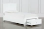 Larkin White Twin Panel Bed With Storage - Storage
