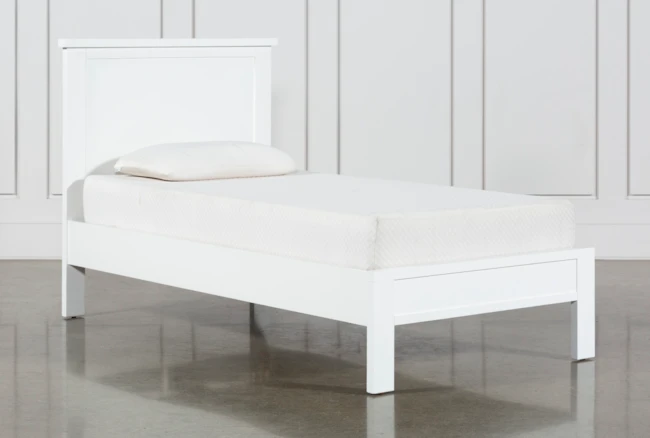 Larkin White Twin Panel Bed - 360