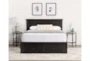 Larkin Espresso California King Wood Panel Bed With Wood Storage - Room