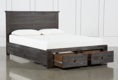 Featured image of post Wooden King Bed With Storage - This product is just a bed base—no headboard—and it comes in full, queen, king or california king sizes.
