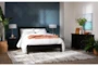 Dean Charcoal 3 Piece California King Upholstered Bedroom Set With Larkin Espresso Chest Of Drawers + Nightstand - Room