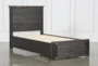 Larkin Espresso Twin Wood Panel Bed With Wood Storage - Slats