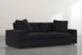Utopia 96" Dark Grey Velvet Sofa - Front