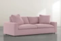 Utopia Pink 96" Sofa - Side