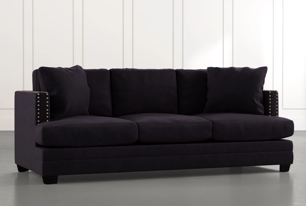 Kiara Ii 90 Black Sofa Living Spaces 