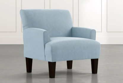 Elijah Ii Light Blue Accent Chair Living Spaces