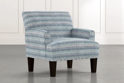 Elijah Blue Striped Accent Chair Living Spaces