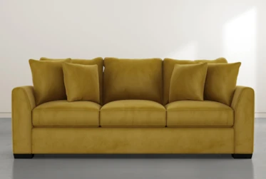 Sheldon II 98" Gold Velvet Sofa