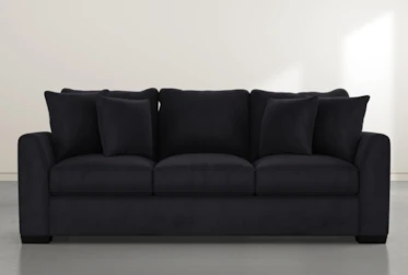 Sheldon II 98" Dark Grey Velvet Sofa