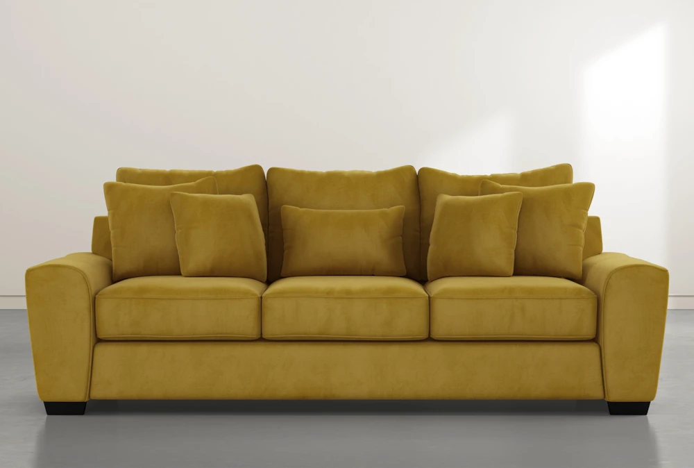 Parker II 101" Gold Velvet Sofa
