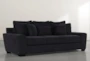 Parker II 101" Dark Grey Velvet Sofa - Front