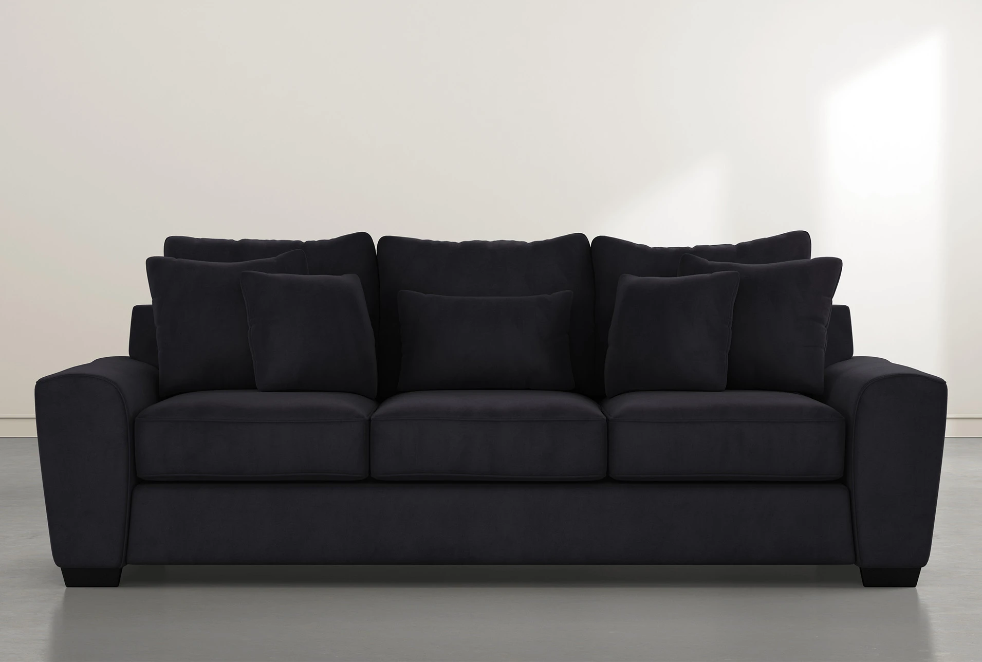 Parker II 101" Dark Grey Velvet Sofa | Living Spaces